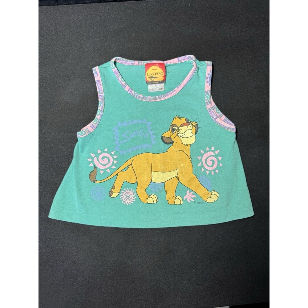 VTG 90s Disney The Lion King Simba Toddler Tank Top 3T USA Made Single Stitch